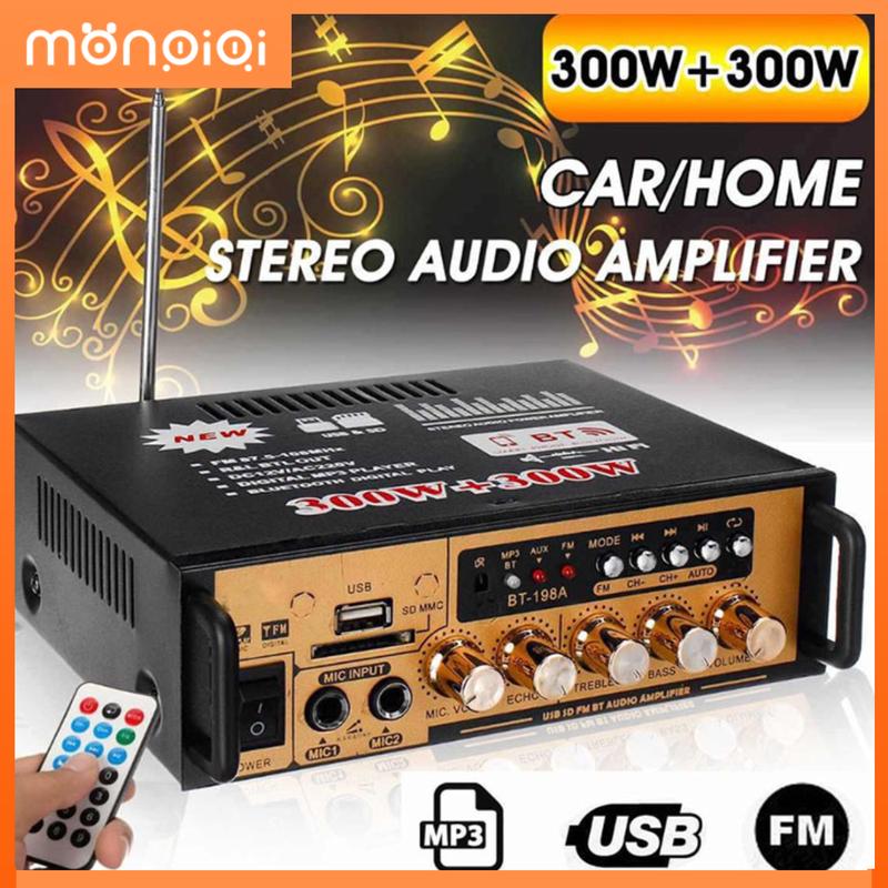 【Sản phẩm mới Bộ khuếch đại xe hơi Bluetooth Amply âm ly karaoke Mini Bluetooth TLC AV-198B, BT-198A Kết Hợp Ghi Âm , Echo Siêu Mượt - Thiết bị khuếch đại âm thanh Chuyên Nghiệp,amly hát karaoke,amply bluetooth Nghe Nhạc Mixer