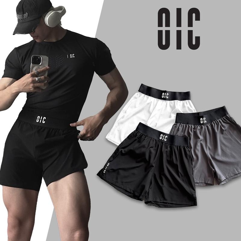 Quần Short OIC Spandex co dãn trên gối thể thao nam Sport Thun - Chất liệu vải thun thể thao Gió Spandex CHÍNH PHẨM