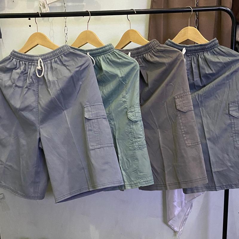 100k Dpt 5Pcs Celana Kanvas Semi Jeans Kolor Harian Santai Abu Cargo Karet Melar Nyaman Lembut Casual Pria 7