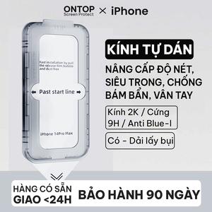 Kính Cường Lực iPhone 16 Pro Max/15/14/13/12/11 [Siêu Trong Suốt] - Hiển Thị 2K Sắc Nét, Mỏng 0.3mm Chịu Lực Tốt
