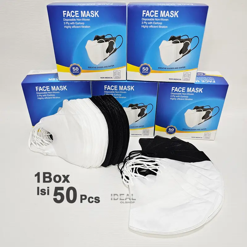 Masker Duckbill Face Mask Isi 50Pcs 1Box 0