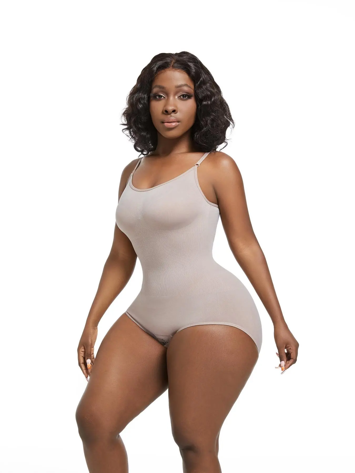 Women's Solid Color Shapewear Bodysuit, High Stretch Shaper, Tummy Control Butt Lifter, Ladies Shapewear for All Seasons