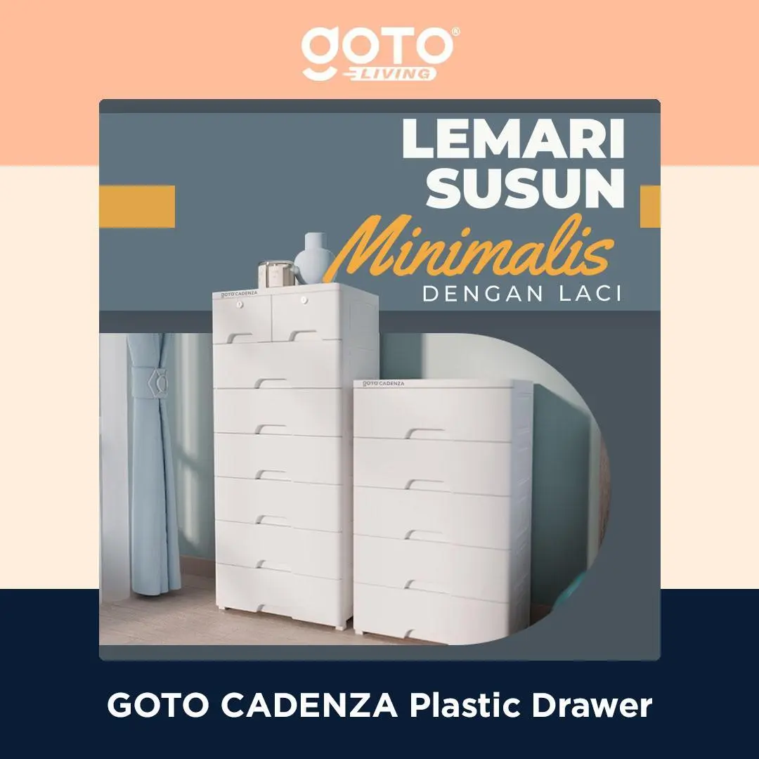 (Promo Terbatas) Goto [COD] Cadenza Lemari Susun Laci Pakaian Rak Baju Plastik Serbaguna