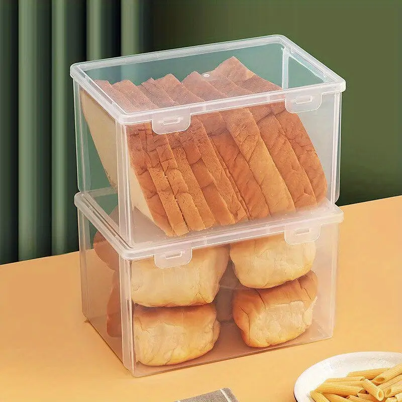 Clear Kitchen Bread Container Storage Box Dispenser Keep Bread Box