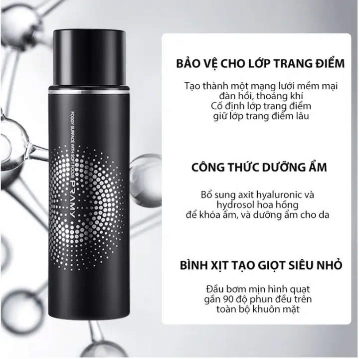 Xịt Khoá Nền PRAMY Makeup Setting Spray 100 ml Cố Định Lớp Trang Điểm Dưỡng Ẩm Lâu Trôi Và Kiềm Dầu Trên Da 3