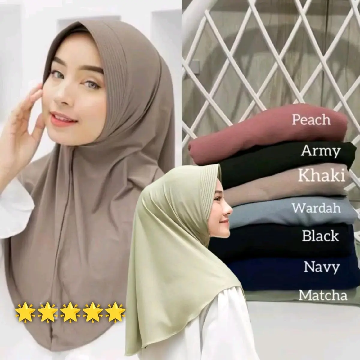 Hijab Jilbab Kerudung Bargo M/L  instan matt jarsey by keen Premium halus lembut terbaru murah Bergo Casual