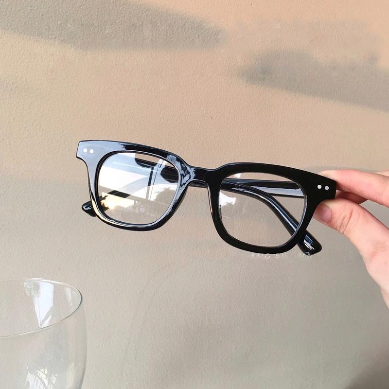 Kính Mát Chữ V Unisex Hai Chấm Trắng Hottrend Dành Cho Cả Nam Và Nữ, Phụ Kiện Phối Đồ Khi Đi Chơi, Đi Làm, Đi Dạo Phố, Có Thể Làm Kính Cận Hoặc Kính Râm Mắt Kính Kính Mắt