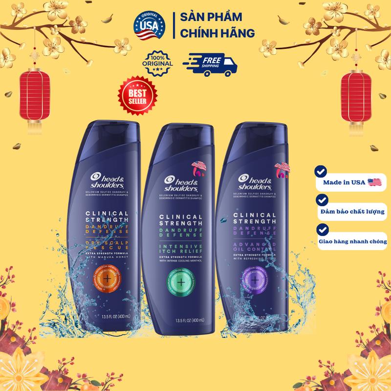 Dầu gội ngăn ngừa gàu Head & Shoulders Clinical Strength Hàng nhập Mỹ 400ml