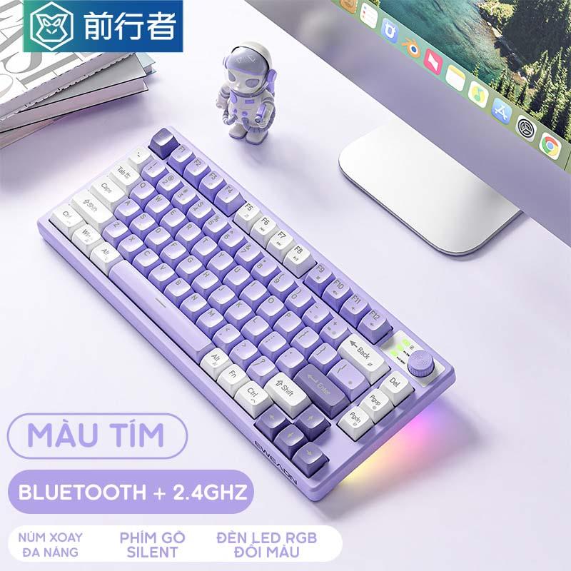  EWEADN V75 Bàn Phím Bluetooth Không Dây Chế Độ Kép Giả Cơ Trò Chơi Văn Phòng Im Lặng Bàn Phím Và Chuột cho Máy Tính Xách Tay ban phim 