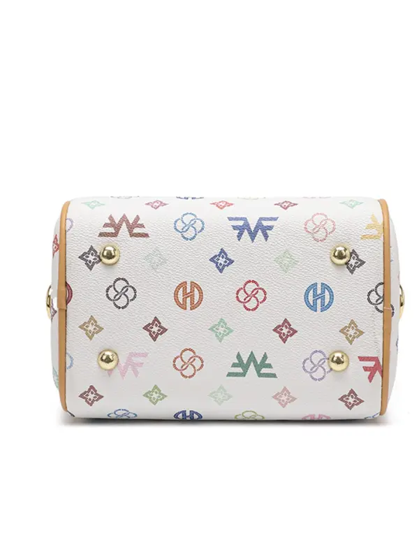 Women's Cute Colorful Handbag, Fashionable PVC Zipper Shoulder Bag for Daily Used, Casual Trendy Versatile High-quality Daily Commuting Bag 3