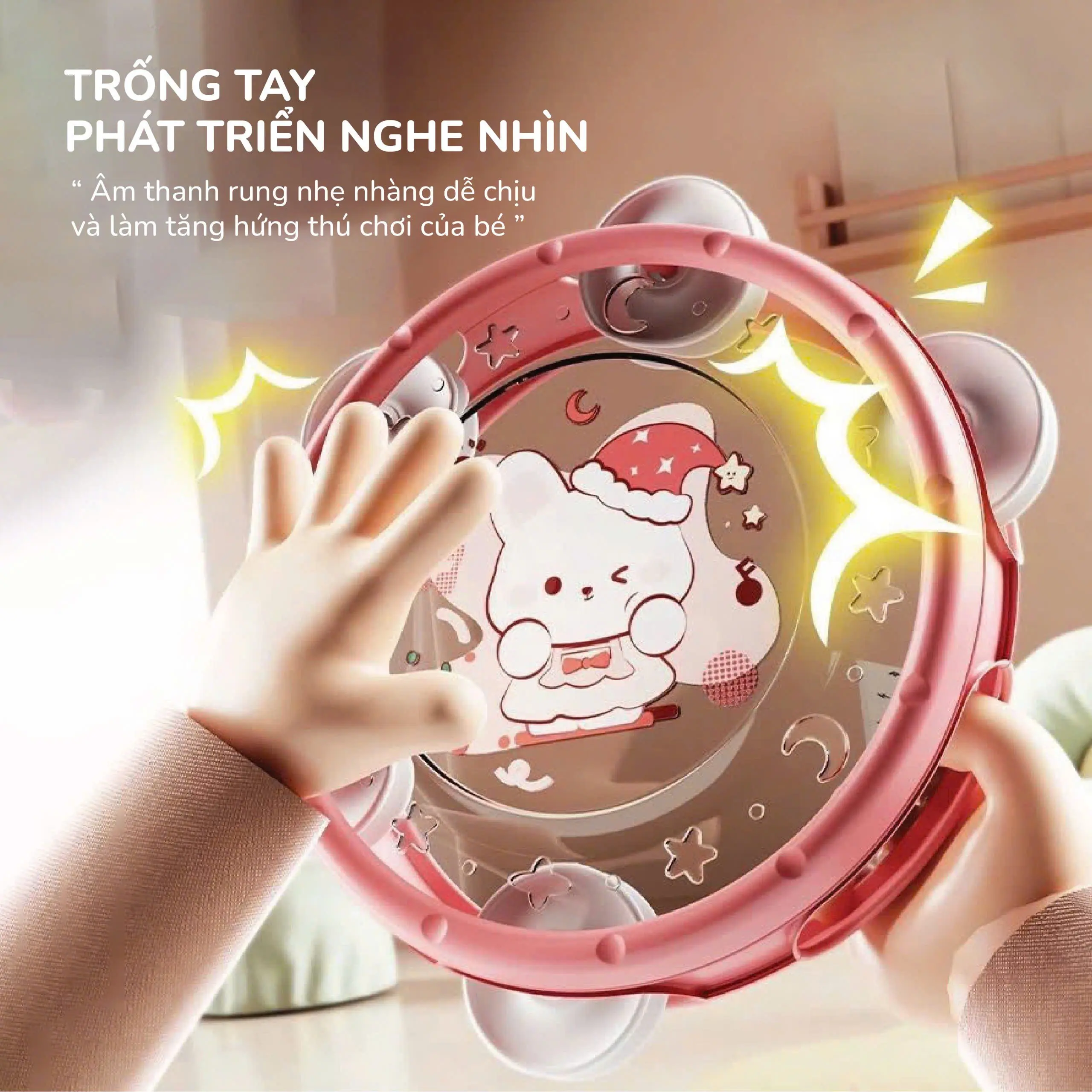 Đồ chơi xúc xắc âm thanh cho bé hình gấu, hình thỏ siêu đáng yêu, đảm bảo an toàn cho bé khi chơi