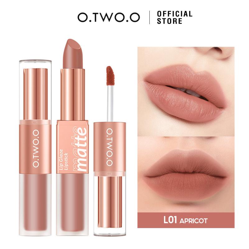 【COD】O.TW O.O 2-in-1 Soft Mist Double Sided Lip Mud Lipstick Waterproof Non Stick Cup Non Graduated Cup Velvet Mist Lipstick 0