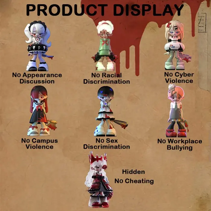 OHSOME Blind Box Gacha Set Koleksi Figure Yandere Girls Seri Campus School Series (1/6) - PRODUK RANDOM / Mystery Box / Surprise Box / Mainan Kotak Misteri Isi Figure Lucu Random 2