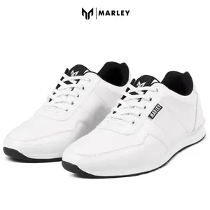 Marley Austin 12 Sepatu Sneakers Pria Joging Lari Olahraga Jalan Santai Kets Sporty Putih Hitam