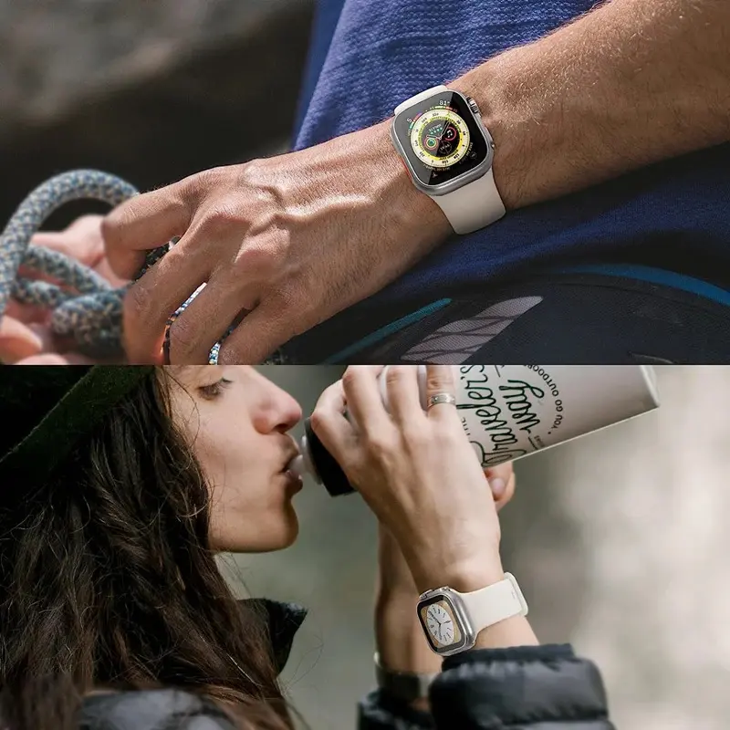 Vỏ Bảo Vệ Màn Hình, Dành Cho Apple Watch 44Mm, 45Mm, 40Mm, 41Mm, Ốp Ốp Lưng Sốc Mặt Trước Và Mặt Sau PC Cứng, Tương Thích Với iwatch 9, 8, 7, 6, 5, 4, Thay Đổi Sang Ultra 4