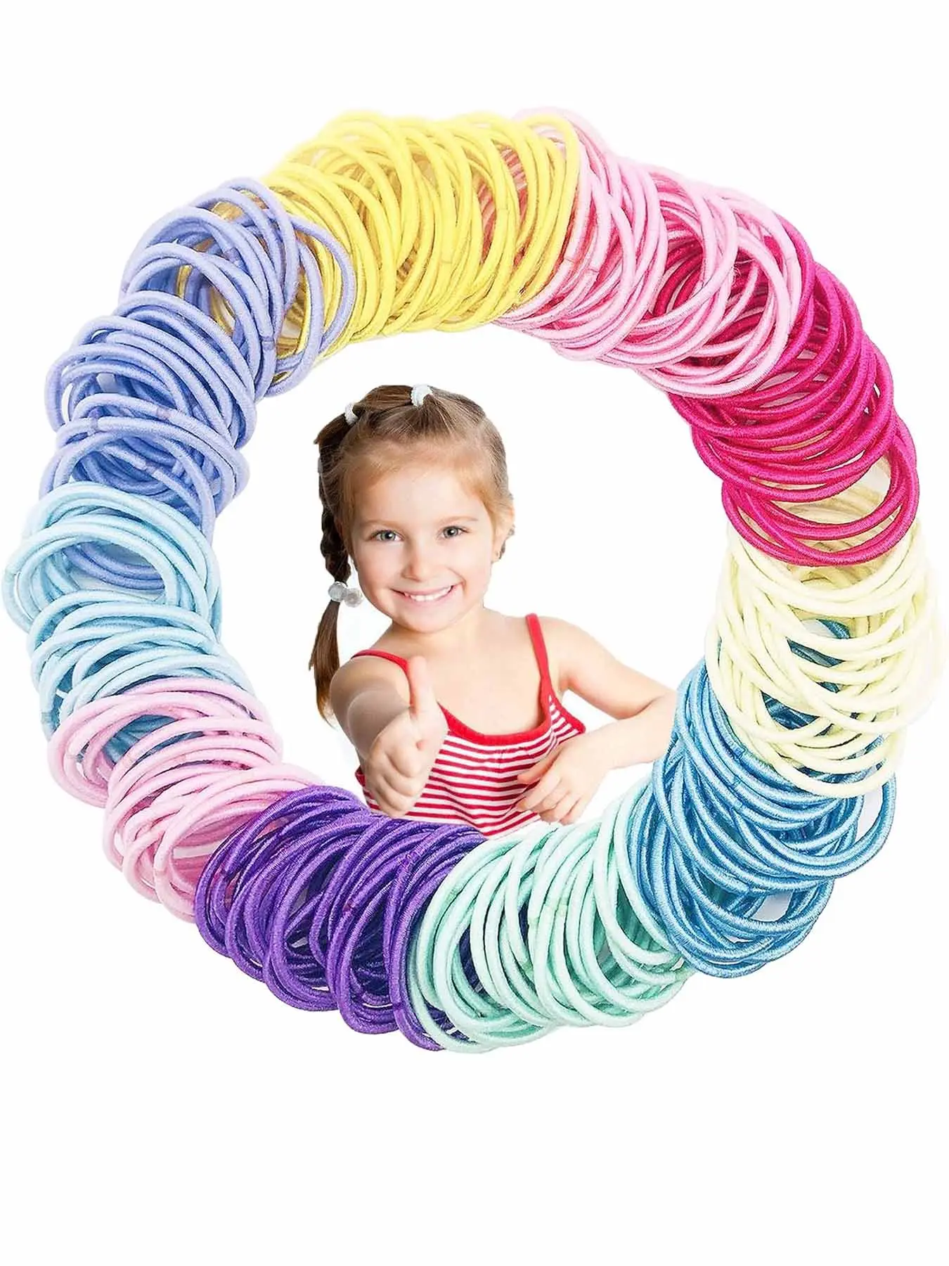 Cute Colorful Simple Matching Hair Ties, 200pcs/set Elastic Hair Tie, Summer 2024 Fashion Hair Accessories for Girls & Women