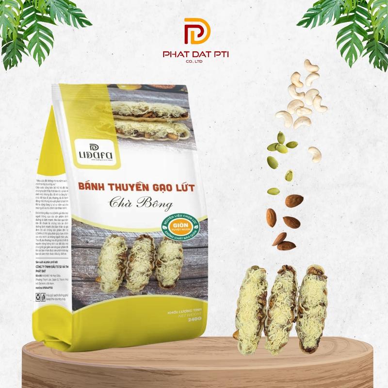 Bánh thuyền gạo lứt phủ chà bông 240g Snack Ăn Vặt 3