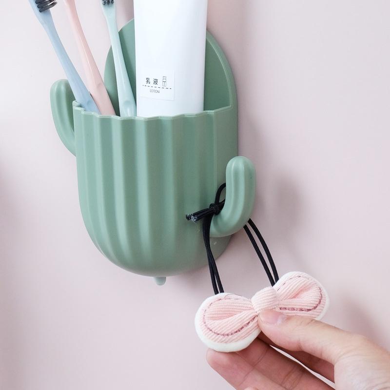 kệ để đồ trang điểm, kệ treo nhà tắm hình xương rồng, giá treo bàn chải đánh răng, remote, điên thoại 2