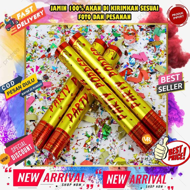 VIEMART.ID CONFETTI PARTY POPPERS 3 UKURAN VARIAN 0