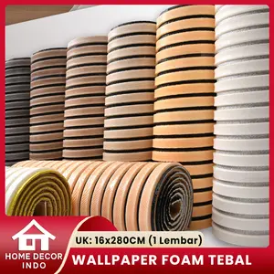 Home Decor - Wallpaper Sticker Dinding 3D Premium XPE Foam, Tebal, Tahan Benturan, Anti Air & Lembab, Dekorasi Ruang Tamu 16cm*2.8m