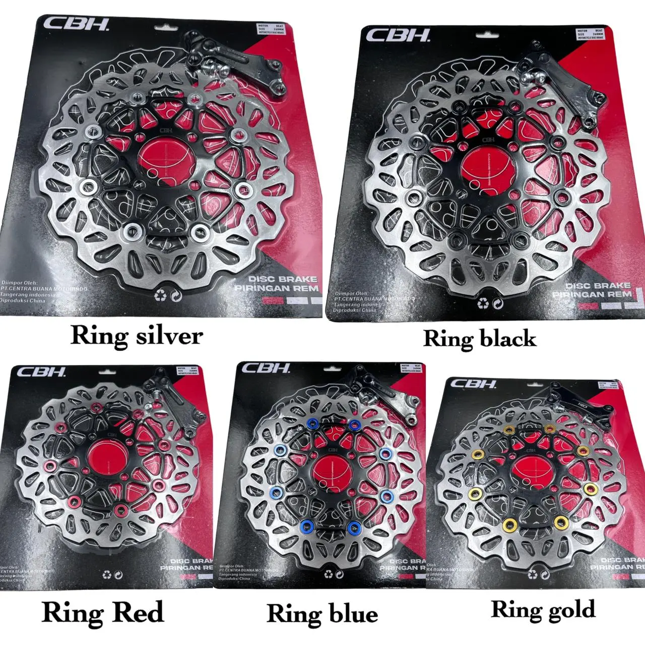 Disc Cakram Depan Piringan Depan Model Gerigi Beat Vario Lubang 4 260mm free Breket CBH