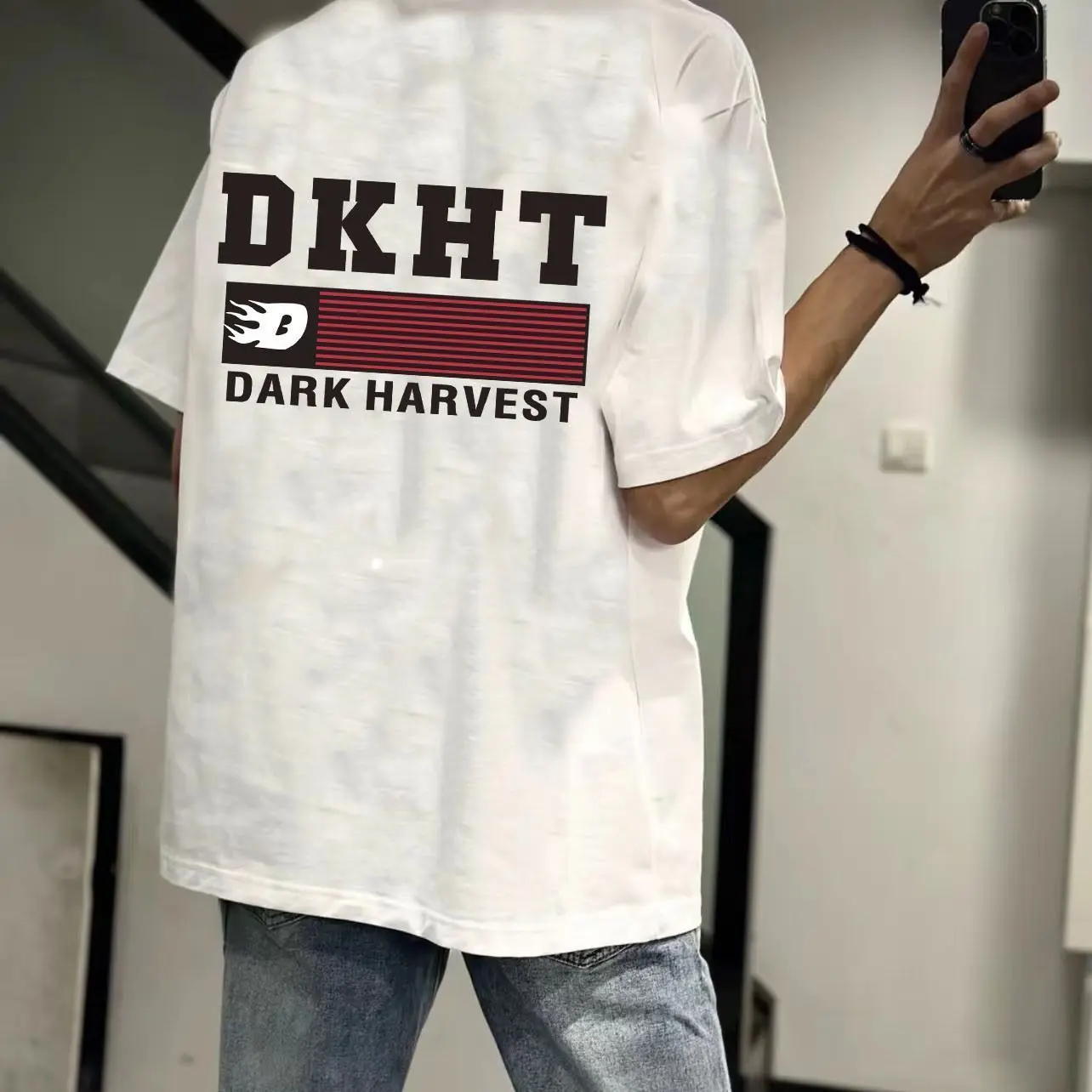 Kemeja-T Tidak Berbulu, Gaya Amerika, Kemeja-T Pelajar Musim Panas Lelaki, Serba guna, Jenama Fesyen Malas, Longgar, Baju Lengan Pendek Kasual, Ketibaan Baru