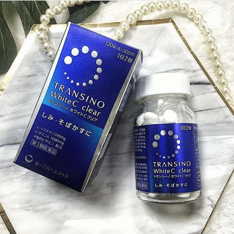 [TRANSINO] Hộp Xanh - Viên Uống Giúp Trắng Da 120 Viên Nhật Bản 3