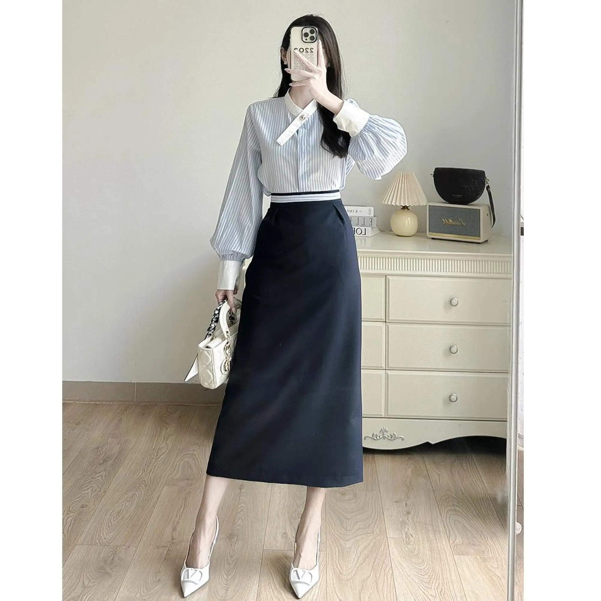 Chân Váy Công Sở Dáng Dài, Chân Váy Chữ A Cạp Cao Xẻ Sau Hàng Thiết Kế  Oni.Clothes, Tôn Eo Dáng, Cạp Cao Phối Viền Xinh