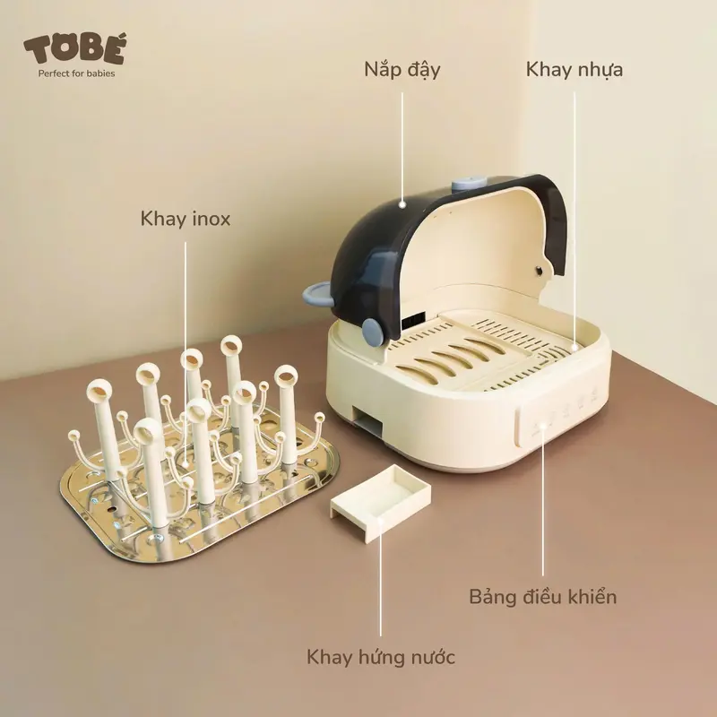 [TOBÉ x TRƯỜNG THỊNH] MÁY ÚP BÌNH SẤY KHÔ VÀ TIỆT TRÙNG UVC 2IN1 FINO MS 9140 5