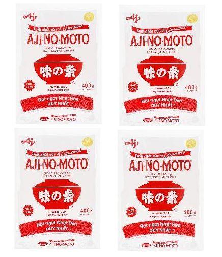 4 gói bột ngọt ajinomoto, mỗi gói 400g