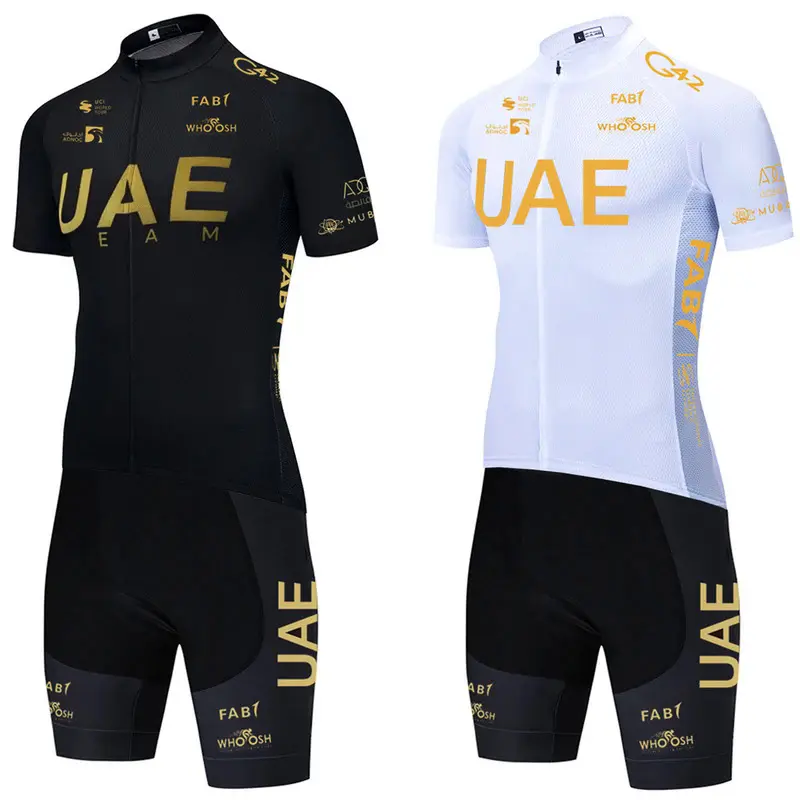 Bộ Áo Thi Đấu Đạp Xe, UAE, Dành Cho Đội Nam, ngắn Tay, Quần Áo Đạp Xe, Xe Đạp MTB, Đồng Phục, Maillot, Ropa Ciclismo, Trang Phục Đạp Xe Mùa Hè, 2024