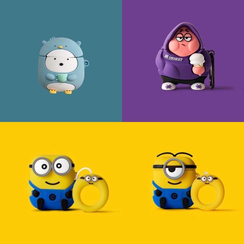 Product Introduction of cho  Disney F12 Case Ốp Tai Nghe Hộp Đựng Tai Nghe, Dễ Thương, Minions, Patrick, Chim Cánh Cụt 0