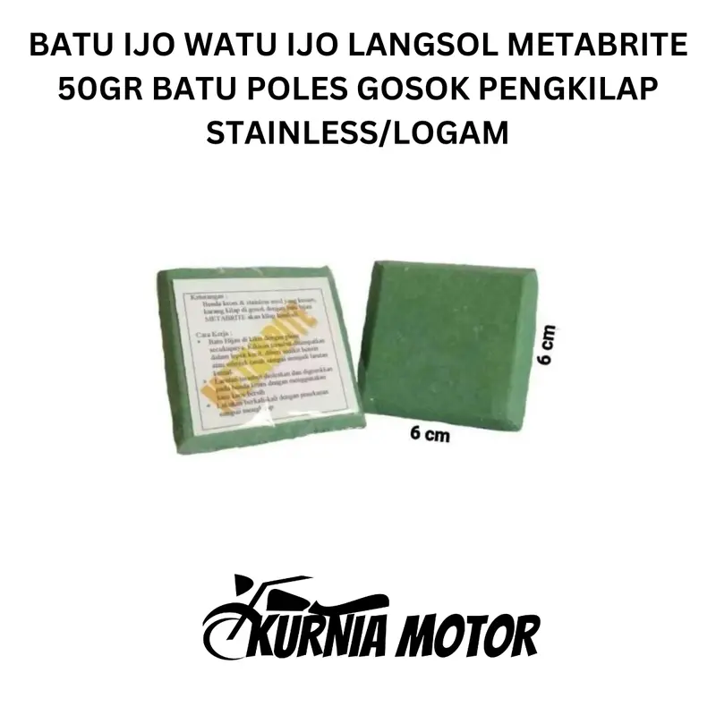 BATU IJO WATU IJO LANGSOL METABRITE 50GR BATU POLES GOSOK PENGKILAP STAINLESS/LOGAM 2