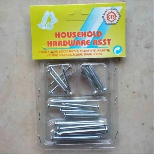 Paku Beton Set Press 2.5 3.8 5 cm Murah Komplit Keperluan Rumah 0