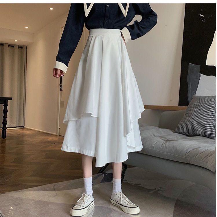Product Introduction of Bộ Đồ Áo Sơ Mi, Phong Cách Preppy, Thiết Kế Trẻ Trung Và Ngọt Ngào Váy Bất Đối Xứng Bộ Đồ Hai Mảnh, Dành Cho Nữ, Bộ Đồ Mùa Hè Mới 2024 7