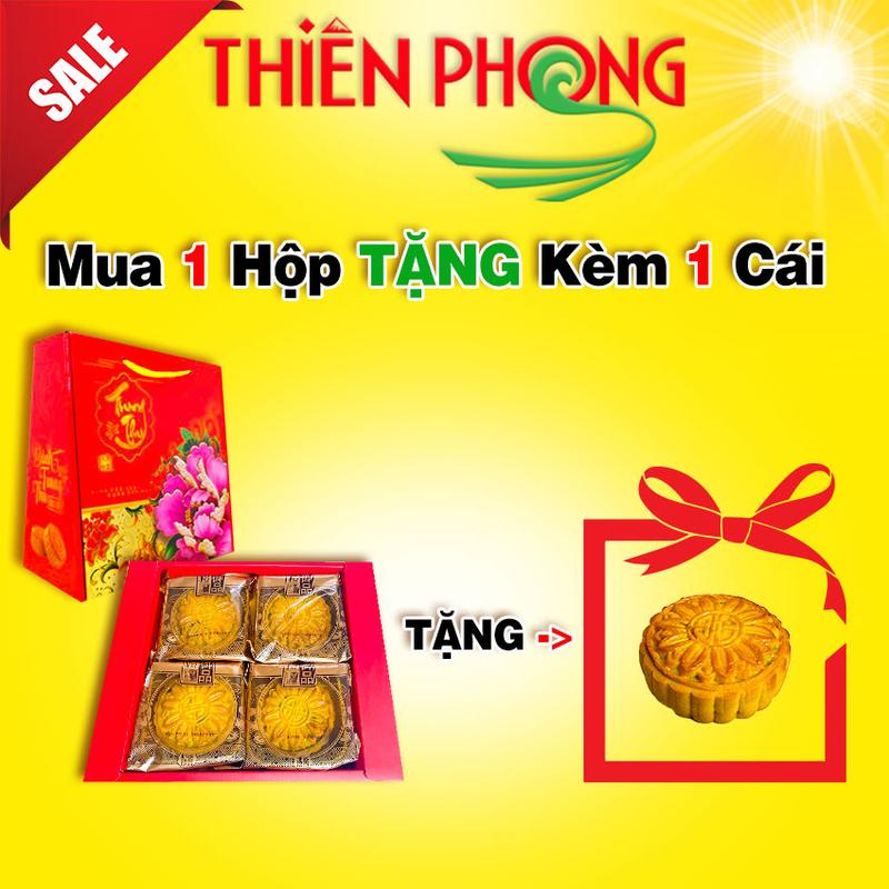 [Mua 1 hộp Tặng 1 cái] Bánh Trung Thu THIÊN PHONG 180g - 0 Trứng (CHAY MẶN dùng được) | Cake Food Thức Ăn 1