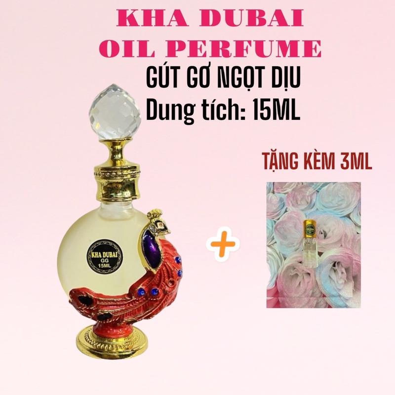 [ KÈM 3ML ]Tinh dầu nước hoa Kha Dubai oil perfume 15ml công đỏ hương gút gơ ngọt dịu nhẹ dễ thương quyến rũ Phụ nữ