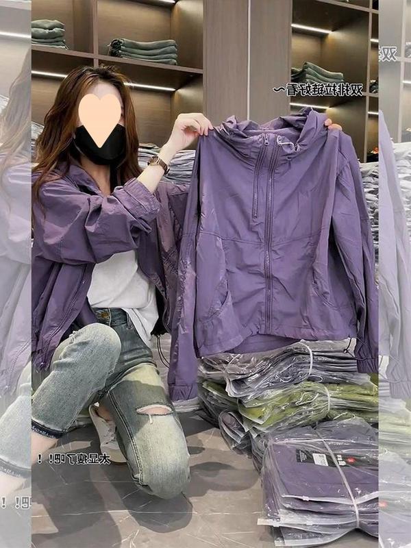 Product Introduction of Áo Khoác Nữ Phong Cách Phương Tây, Màu Tím, Dáng Rộng Vừa Vặn, Mỏng Vừa Vặn, Có Mũ Trùm Đầu, Thường Ngày, Làm Khô Nắng, Thích Hợp Cho Các Hoạt Động Ngoài Trời, Hàng Mới Về Mùa Hè 2024 8