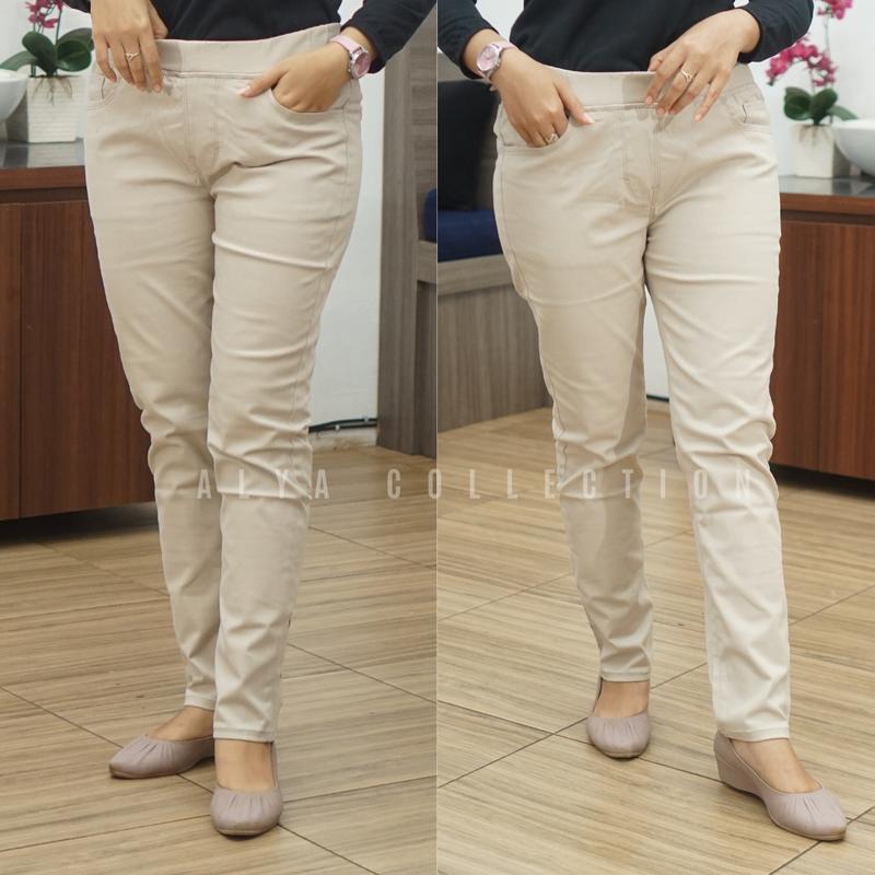 SALE ( LIVE ) Celana Wanita katun premium casual & work size 39-46 4