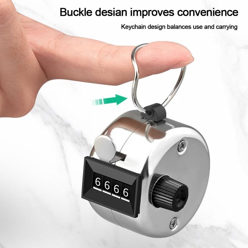 Bộ đếm cơ khí, Cầm Tay, 4 chữ số, Cầm Tay, Bộ đếm kim loại, Bộ đếm Clicker tổng hợp, Thích hợp cho kho 5