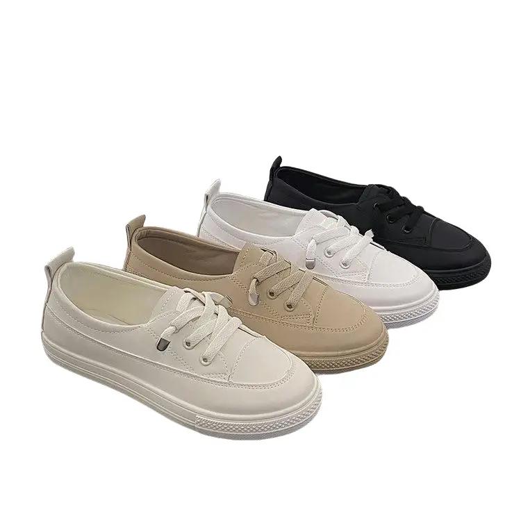 Giày Slipon Dây Gài Đế Bệt Mềm Ỉn Store - Màu Đen Kem Nâu Size 35-40 - Nữ giày lười Jean Len