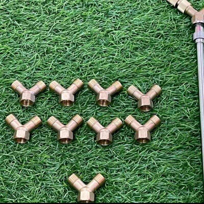 Chữ Y (1 đầu vào 2 đầu ra) khớp nối chữ Y chia thành 2 đầu ren 14mm gắn béc xịt tuới cây trồng 5