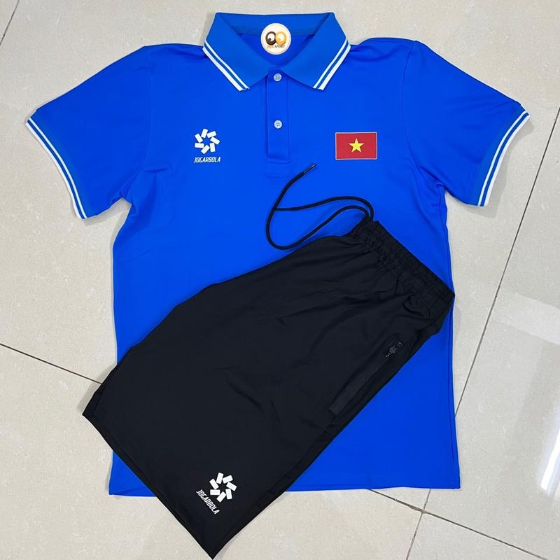 Áo polo di chuyển đội tuyển bóng đá Việt Nam mẫu mới nhất Shirt Ngắn Tay Có Cổ Menswear 1