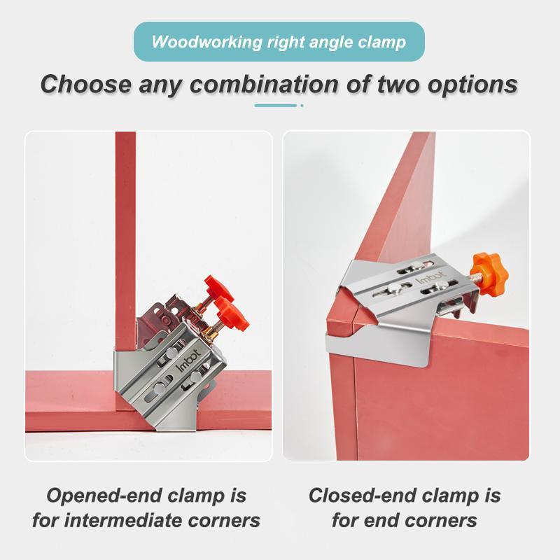 Imbot Corner Clamp, 90-Degree Fixed Clip, Adjustable Single Handle Stainless Steel Close End Corner Clamp, Self Locking Plate Design Woodworking Right Angle Clamp Tool, Multipurpose Clamping Tool for Home & Office, Construction Tools, Gift Sets for Men 6