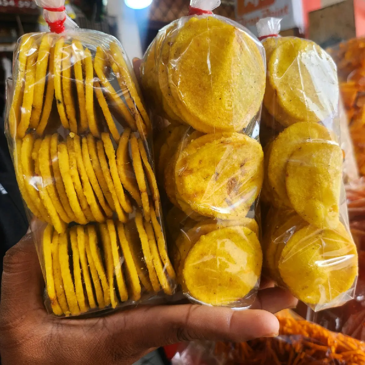 KERUPUK LENTO KECIL 3 BUNGKUS ( isi 120 pcs dalam 3 bungkus )