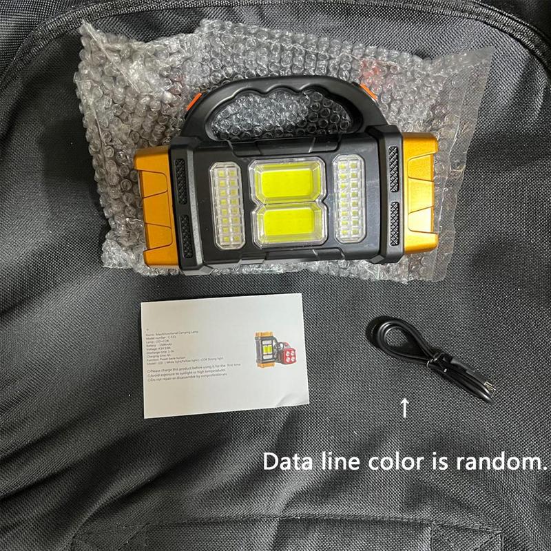 Multifunctional Outdoor LED Solar Flashlight, 1 Count Portable Rechargeable Flashlight For Camping, Hiking, Fishing, Emergency 5