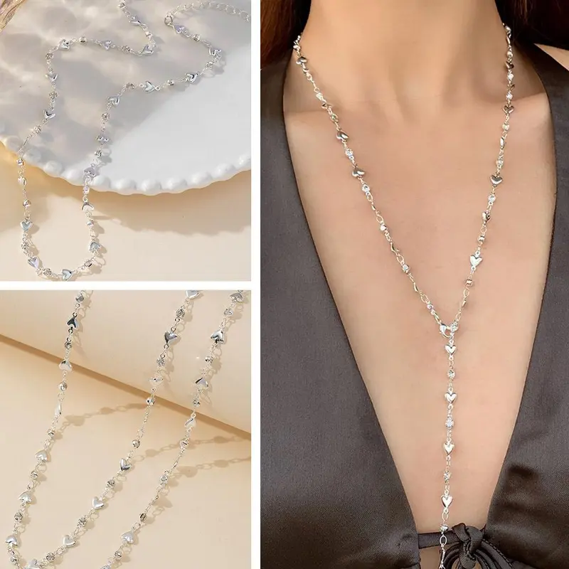 Vòng Cổ Zircon, Sang Trọng Và Nhiều Màu Sắc, Dành Cho Phụ Nữ, Kim Cương Giả Sáng Bóng, Tua Rua Dài, Phong Cách Bohemian, Hàng Mới Về, L3K1 0