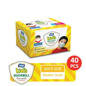 SENSI KIDS DUCKBILL MASK WHITE 40 PCS