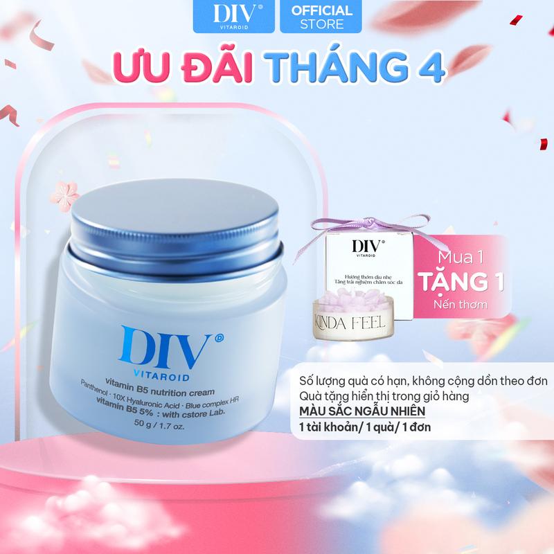 Kem Dưỡng Ẩm Làm Dịu Da 5% Panthenol Vitamin B5 DIV Giữ Ẩm Và Tăng Cường Hàng Rào Bảo Vệ Da [50g] Skincare Làm Đẹp Da Dưỡng Ẩm Da