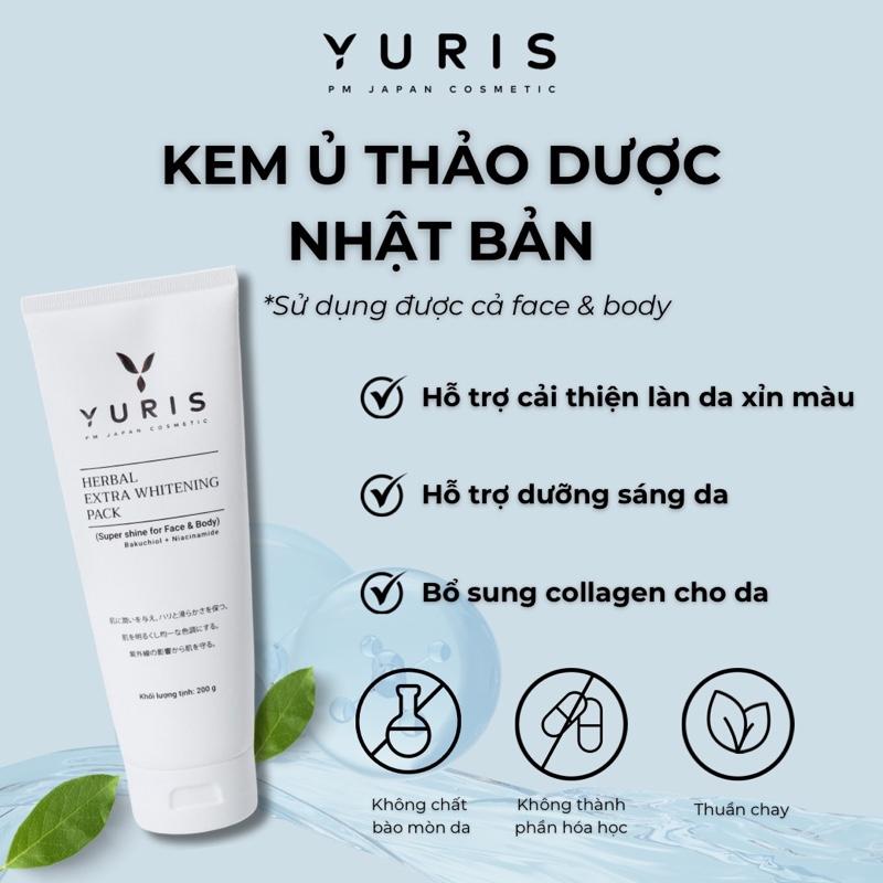 Kem Ủ Thảo Dược Nhật Bản Hỗ Trợ Dưỡng Sáng Vùng Da Sạm Màu Cải Thiện Sắc Tố Da Làm Đẹp Da Bổ Sung Collagen dành cho Face và Body 200g 